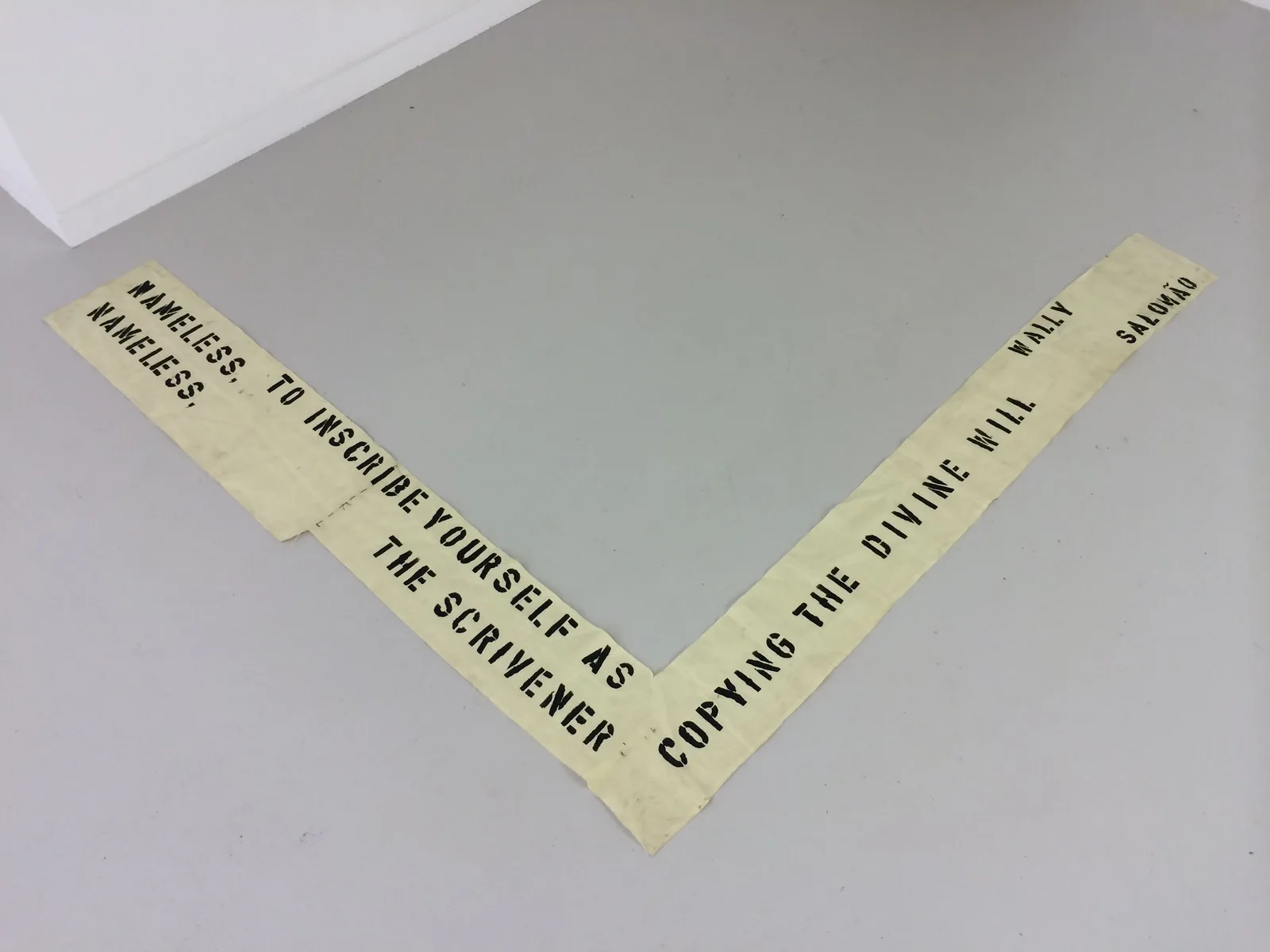 Hugo Canoilas, Nameless nameless. To inscribe yourself as the scrivener copying the divine will., 2013