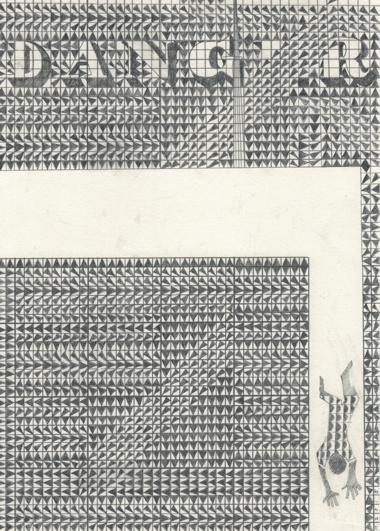 A drawing by Lubaina Himid