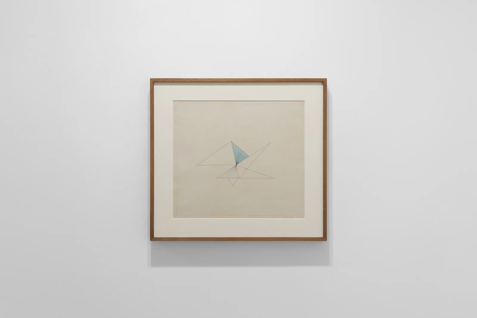 A framed drawing by Marlow Moss
