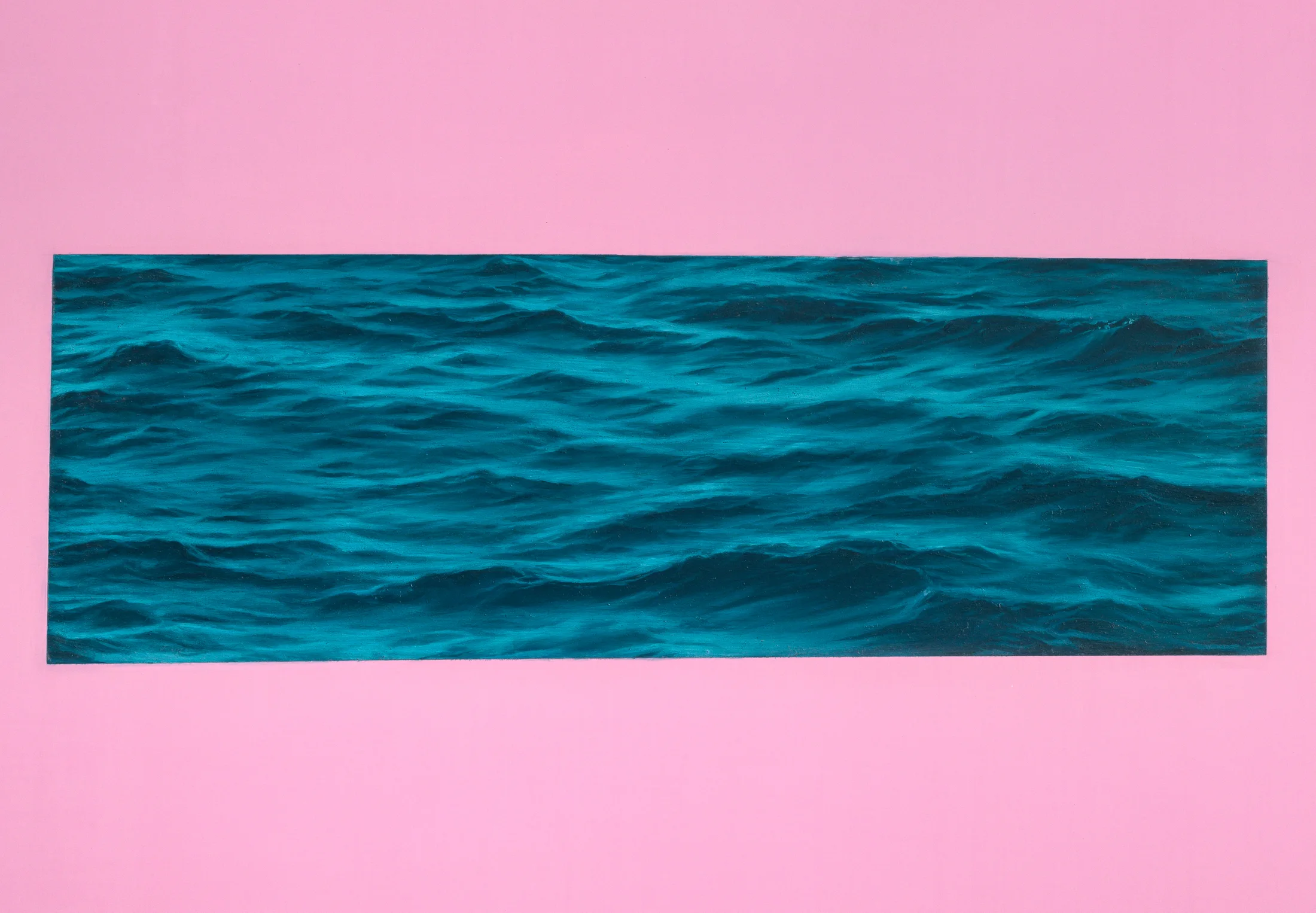 A painting by Meredith Sellers of a cropped area of the sea