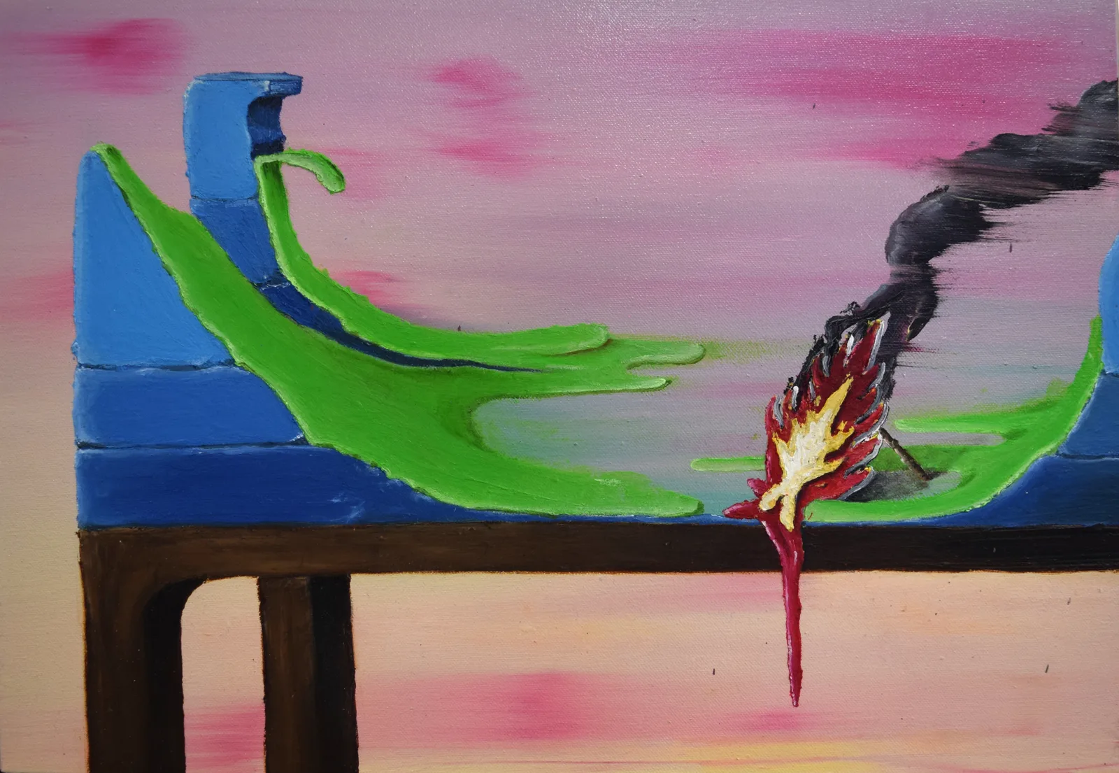 Parham Ghalamdar, Simulating fire, 2019