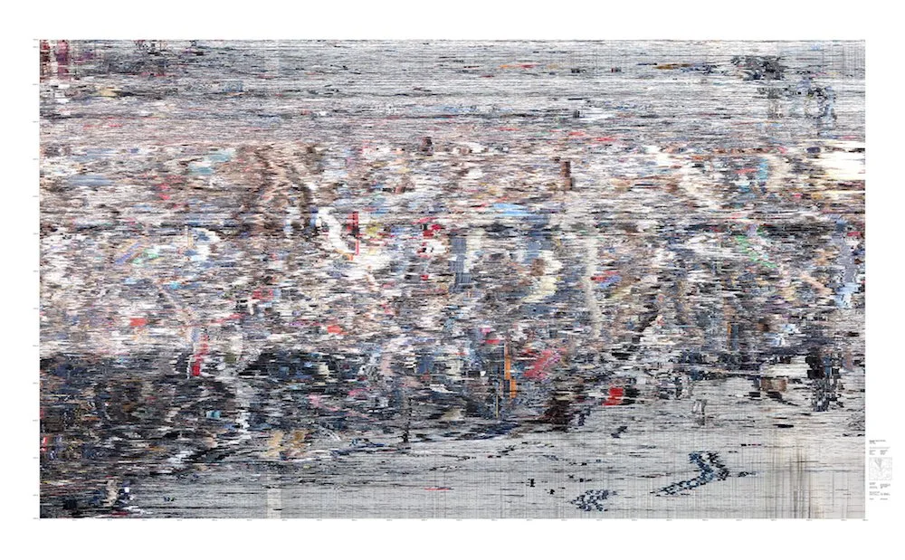 Wolfgang Weileder, Piazza San Pietro, Rome. Slice 1756 (Pope Benedict XVI gives his urbi et orbi blessing on Easter Sunday), 2011
