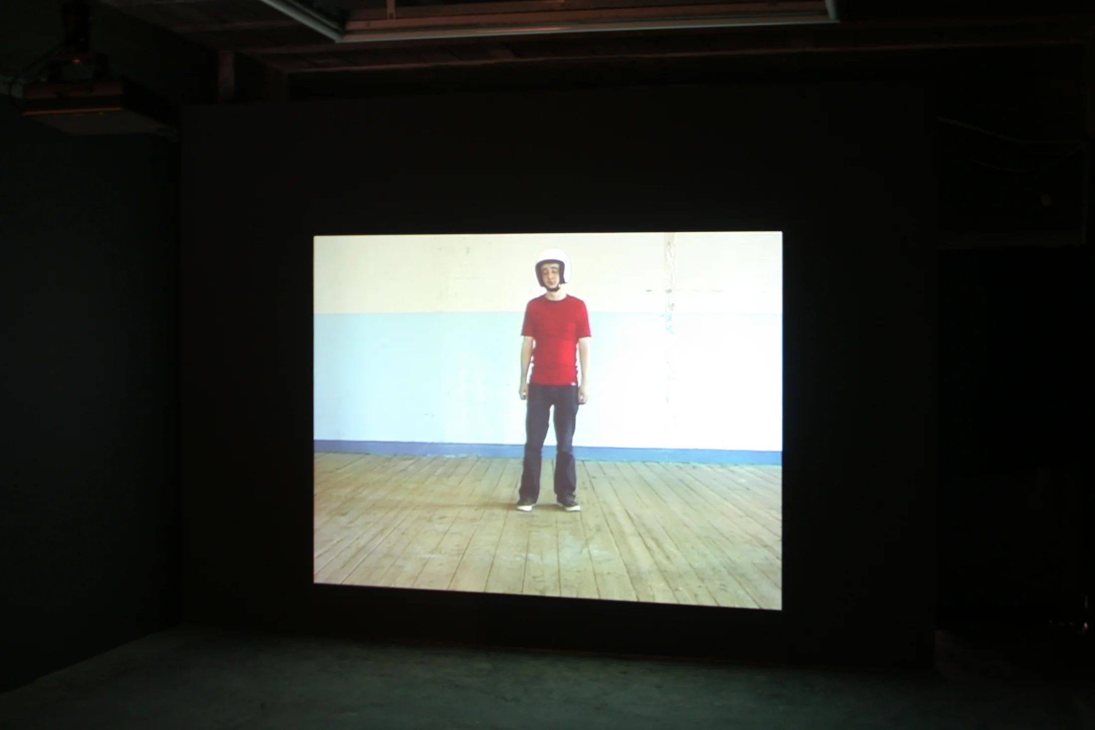 Installation shots of 1,2,3,4 an exhibition by Mick Peter, Owen Piper, Maurice Doherty and David Sherry at Workplace in Gateshead