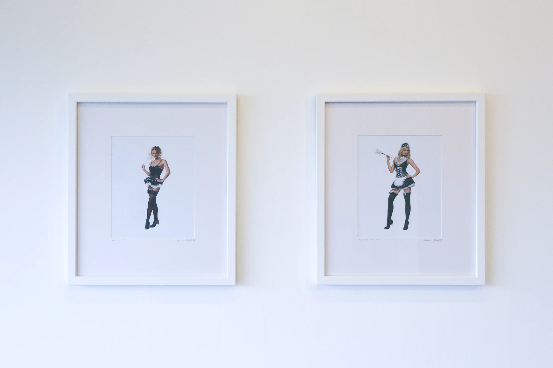 Installation shots of 1,2,3,4 an exhibition by Mick Peter, Owen Piper, Maurice Doherty and David Sherry at Workplace in Gateshead