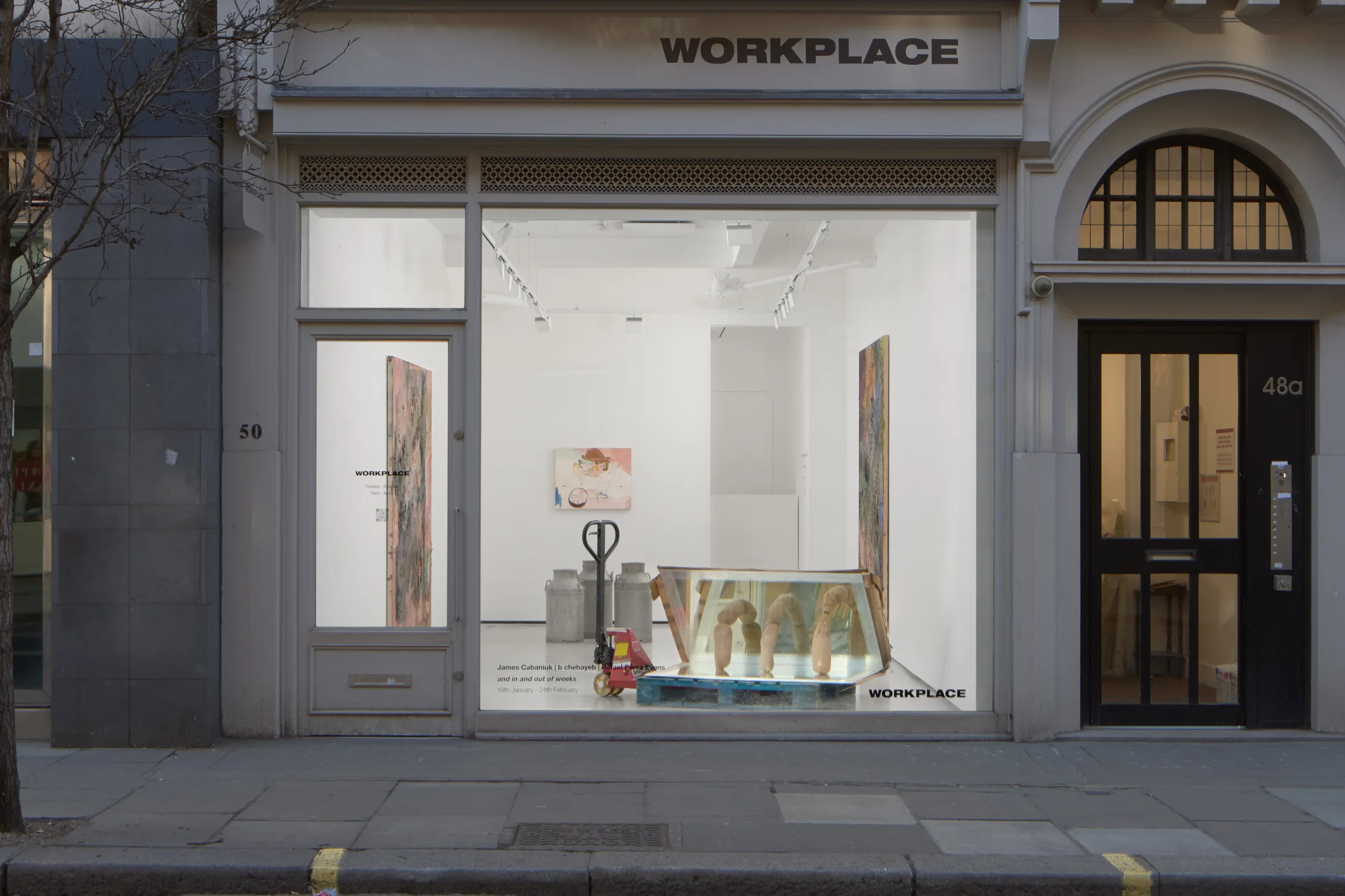 installation images of 'and in and out of weeks' at Workplace | London by Tom Carter