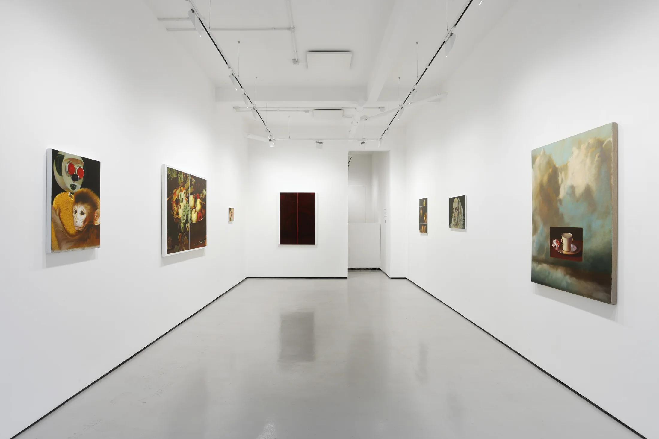 Installation shots of Robin Megannity's exhibition 'Call of The Void' at Workplace | London