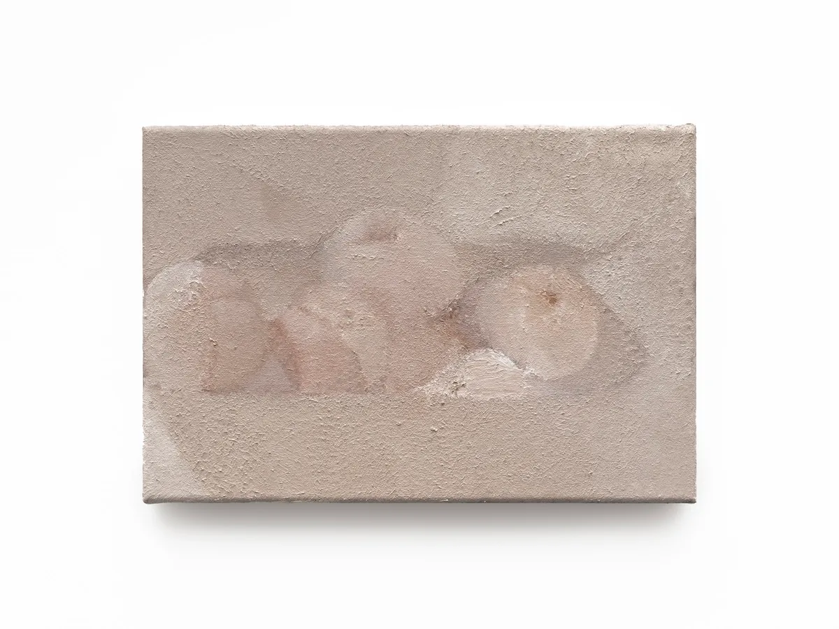 A painting by Marta Ravasi of a bowl of peaches 