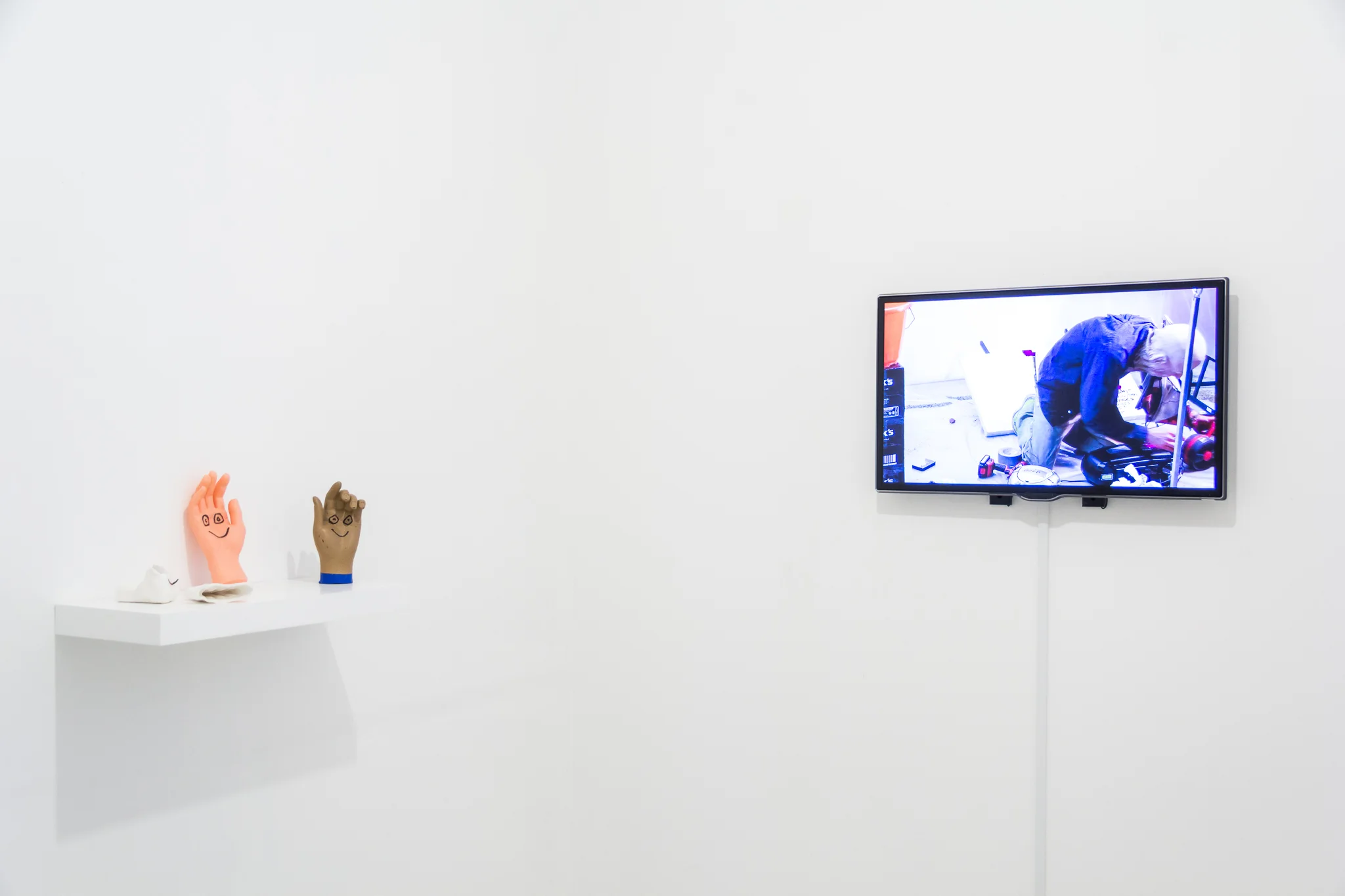 installation images of 'DOT DOT DOT DASH' a group exhibition of work by Joel Kyack, Jennifer Douglas, Rachel Lancaster, Paul Merrick and Mike Pratt at Workplace | Gateshead