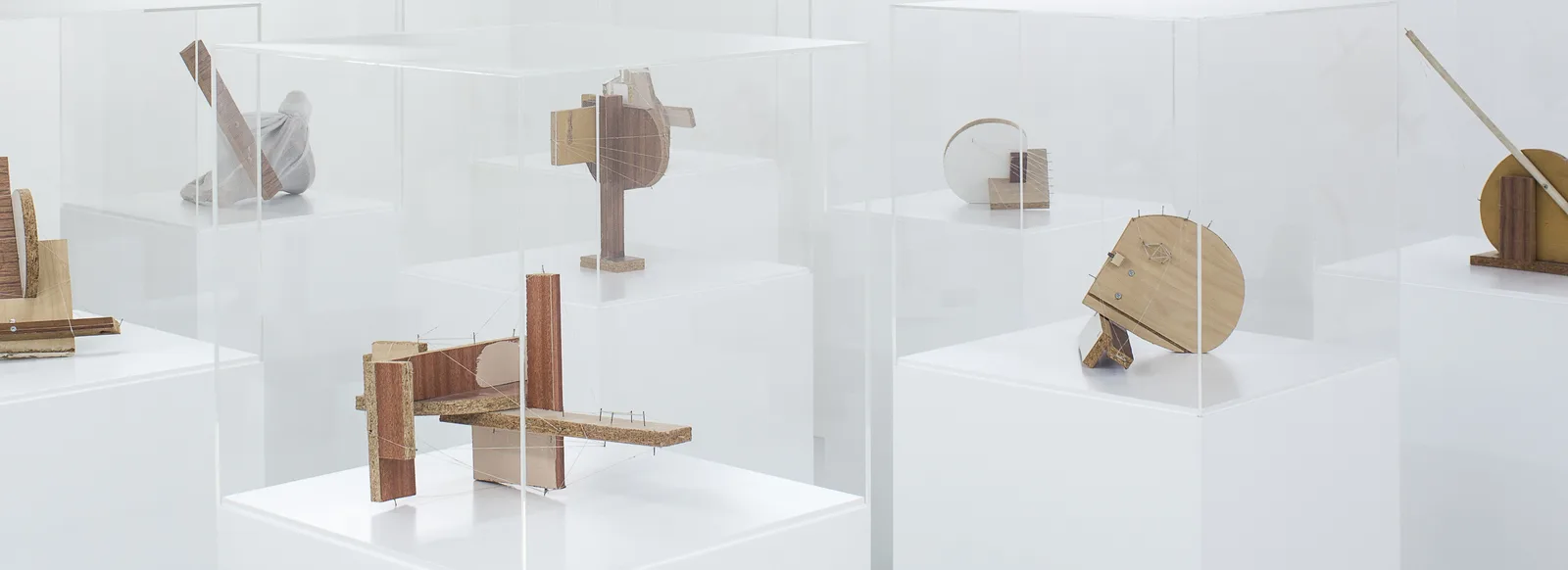 Installation images of Eric Bainbridge's exhibition Late 90s Constructions at Workplace London