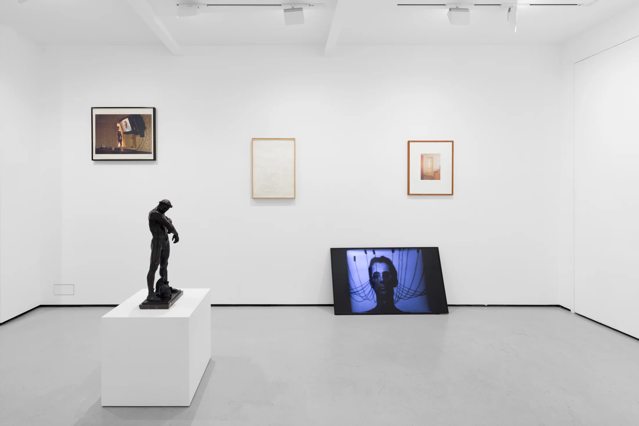 Installation views of 'From the other end of the hallway' a group exhibition at Workplace London