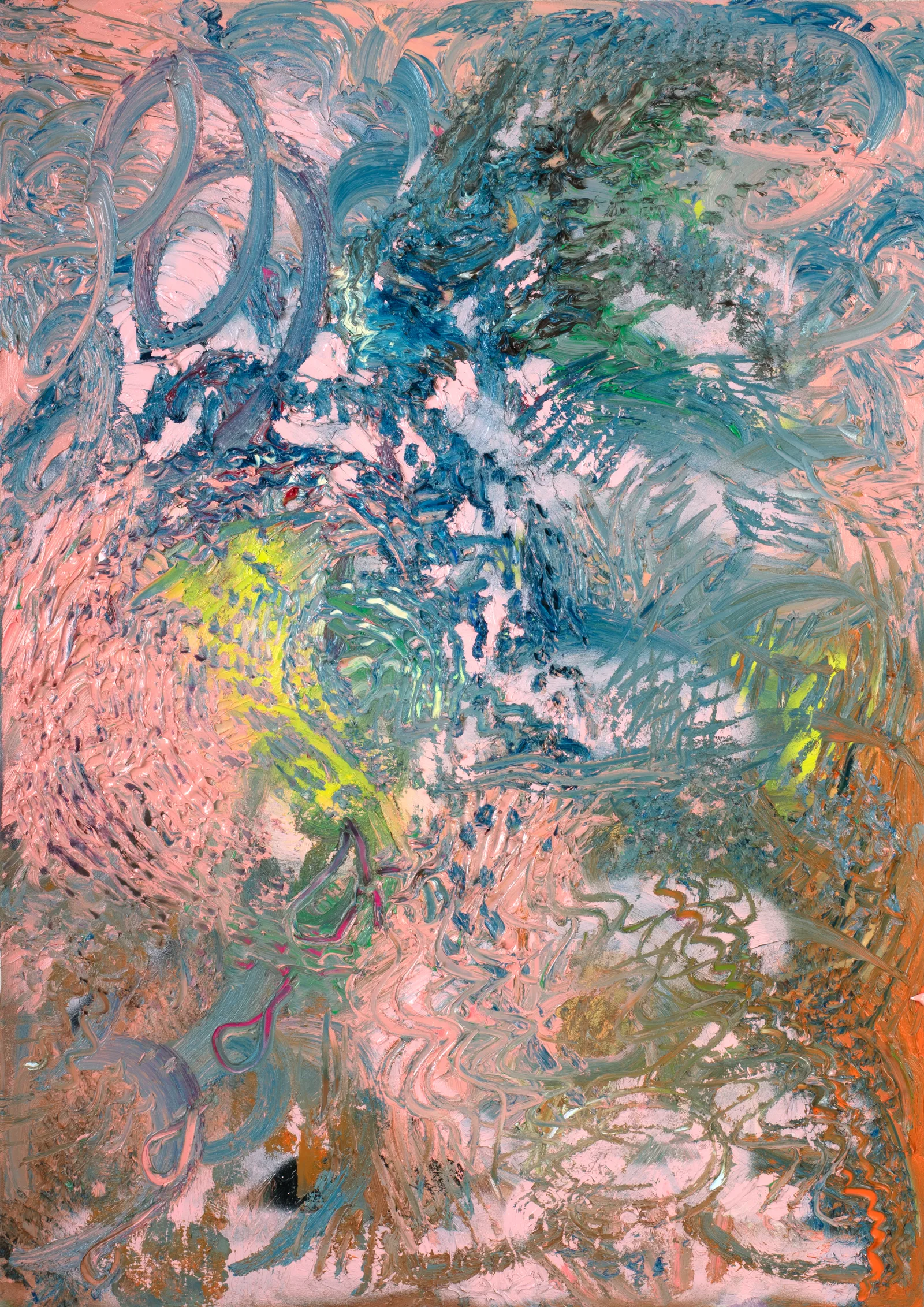 A thick impasto gestural painting by James Cabaniuk 