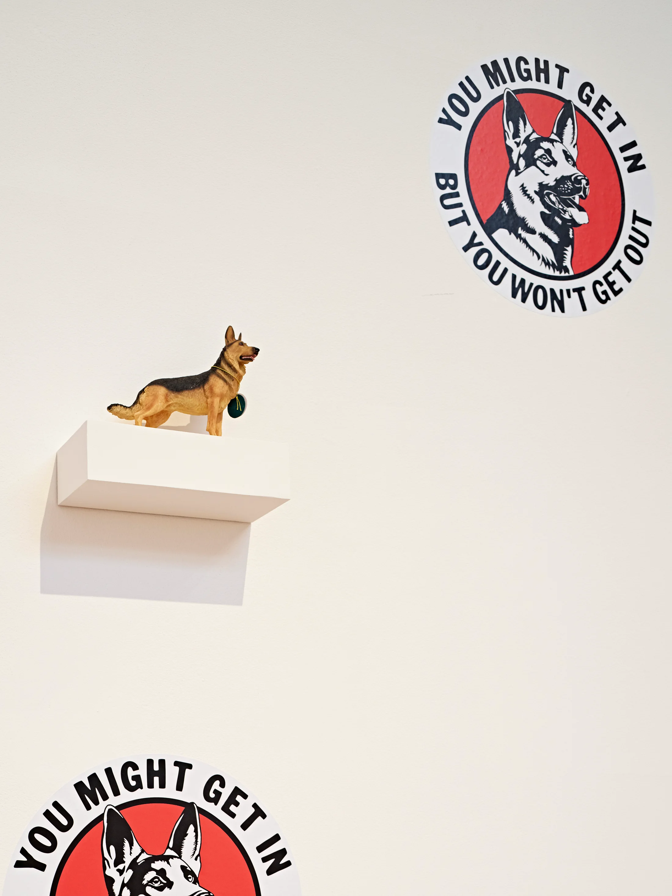Installation views of Simeon Barclay's solo exhibition 'In the Name of the Father' at South London Gallery in September 2022