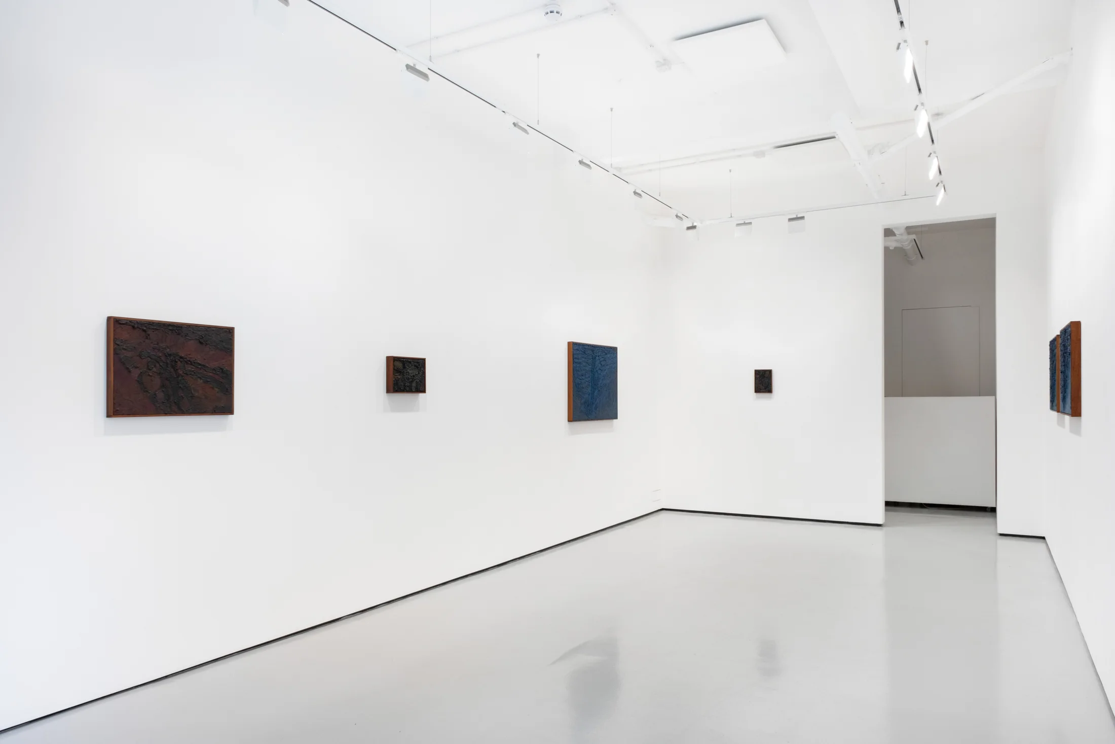 Installation photographs of James Collins exhibition 'Ground' at Workplace | London