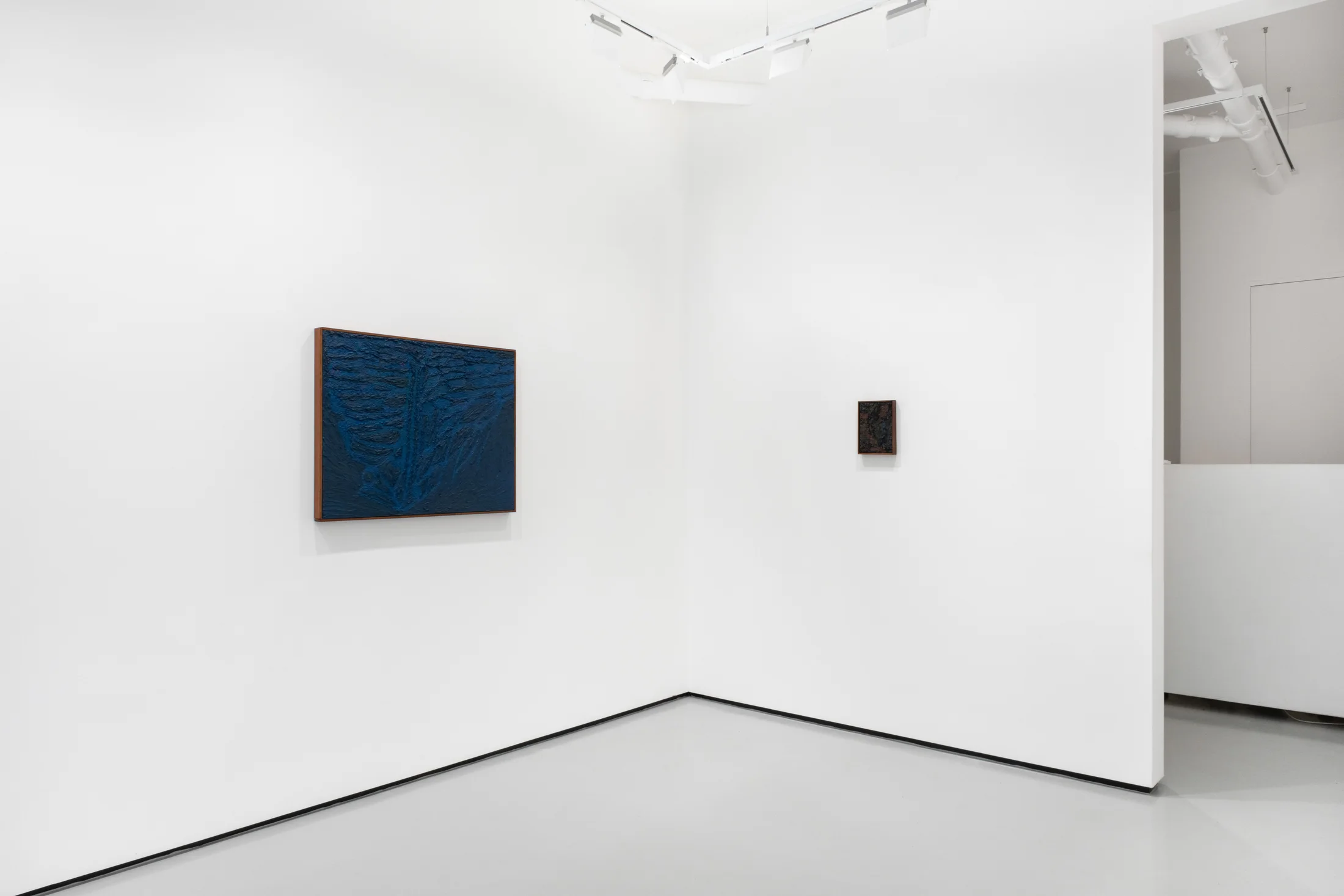 Installation photographs of James Collins exhibition 'Ground' at Workplace | London