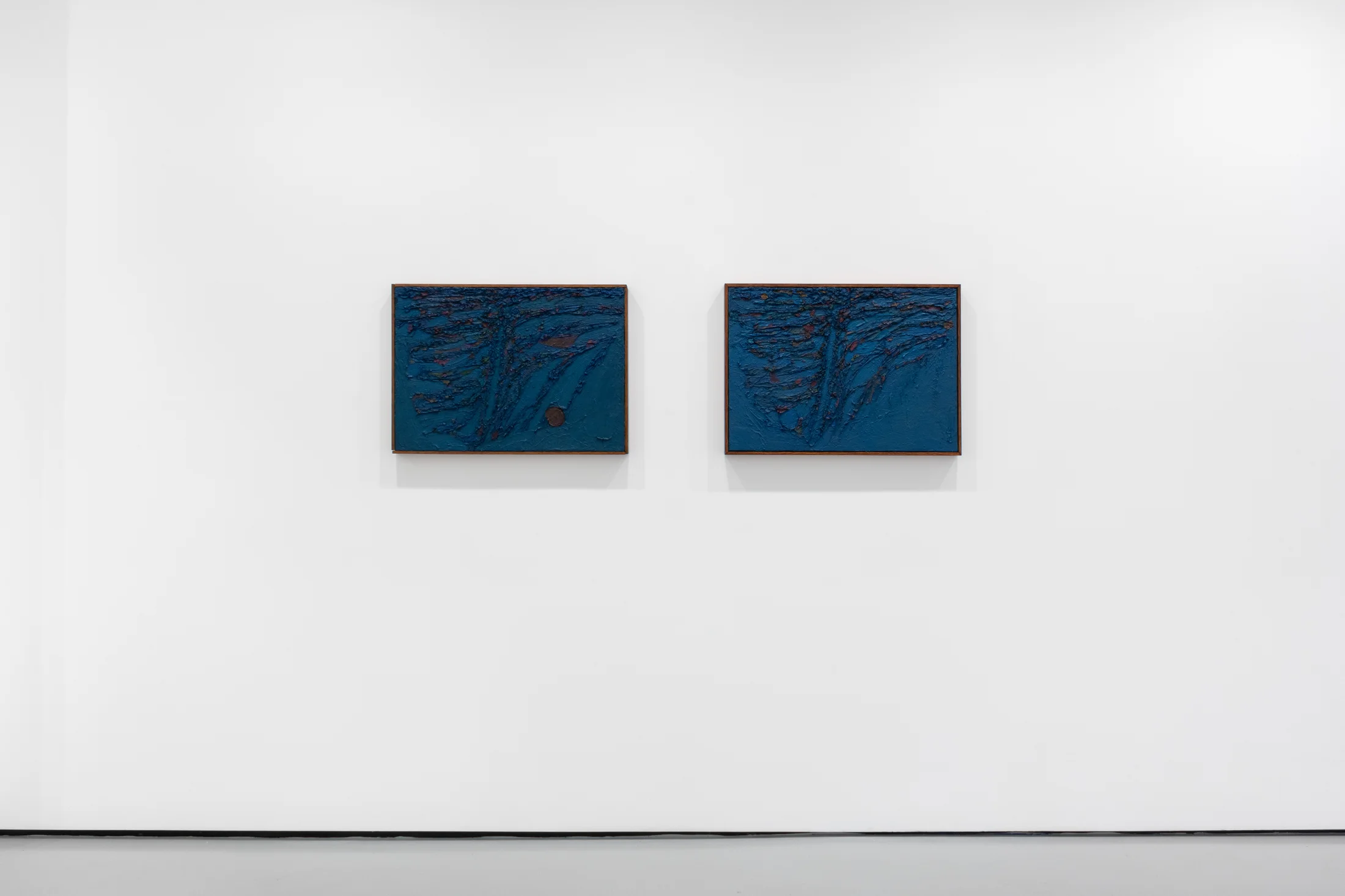 Installation photographs of James Collins exhibition 'Ground' at Workplace | London
