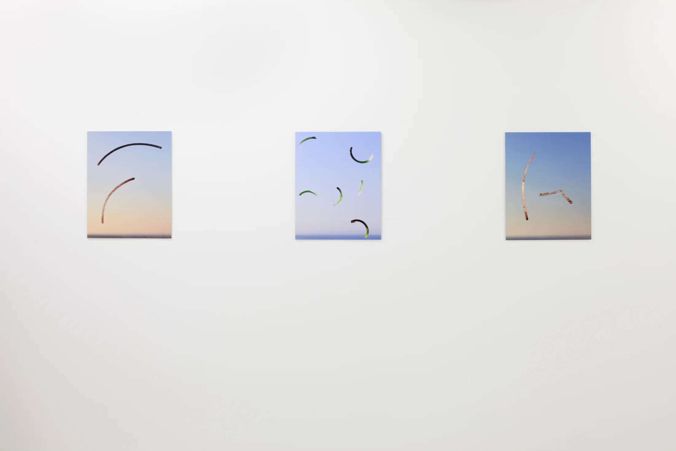 images of Joe Clarke's work in his exhibition 'Every song the same' at Workplace in London