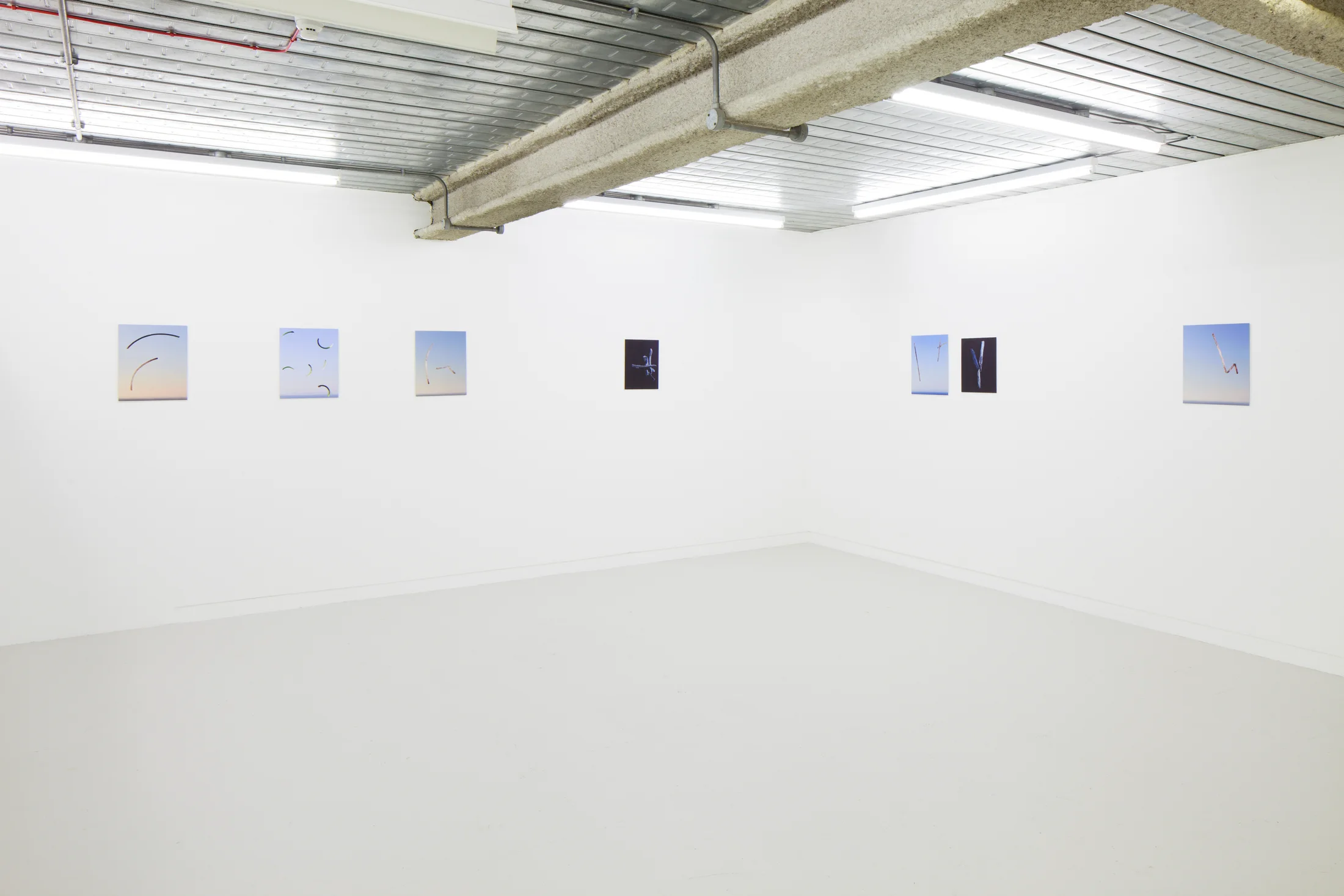 images of Joe Clarke's work in his exhibition 'Every song the same' at Workplace in London