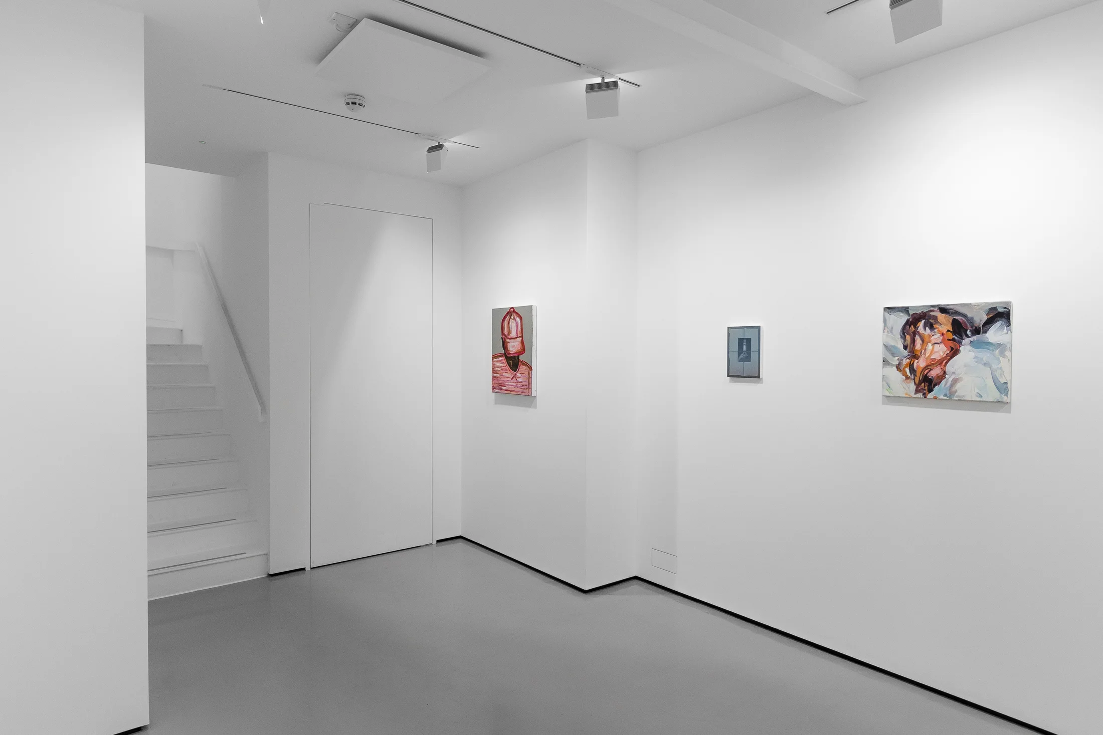 Installation views of 'Kaleidoscope' the inaugural group exhibition at Workplace in 50 Mortimer Street, Fitzrovia, London.