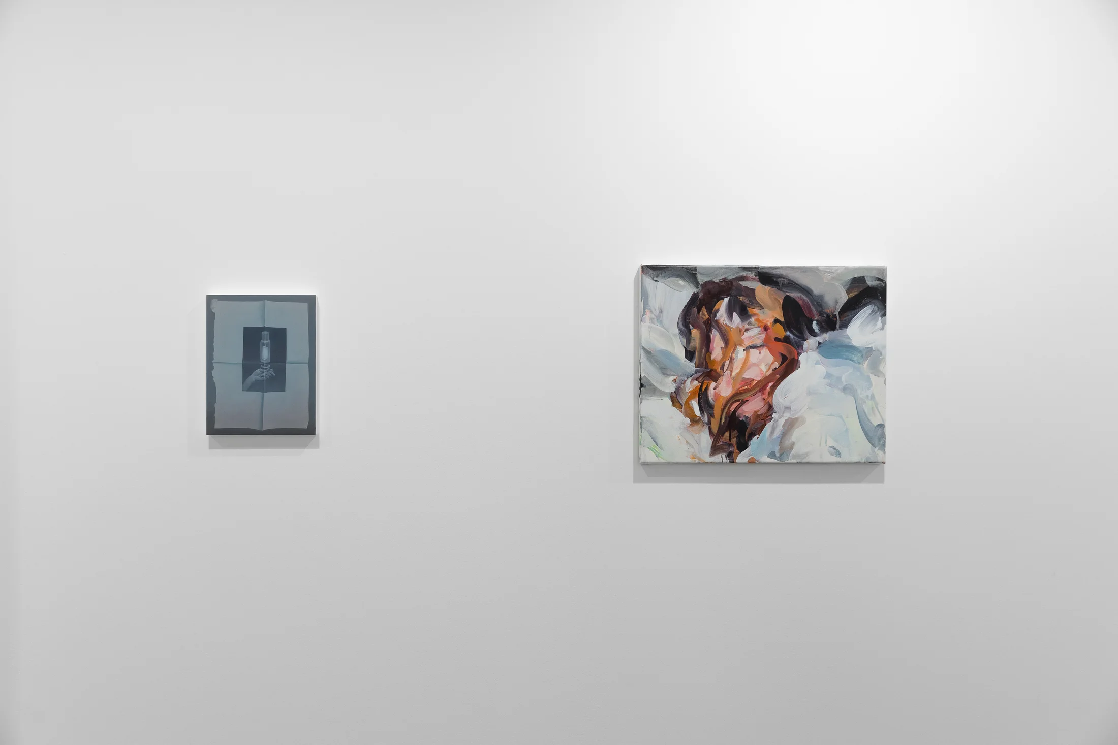 Installation views of 'Kaleidoscope' the inaugural group exhibition at Workplace in 50 Mortimer Street, Fitzrovia, London.