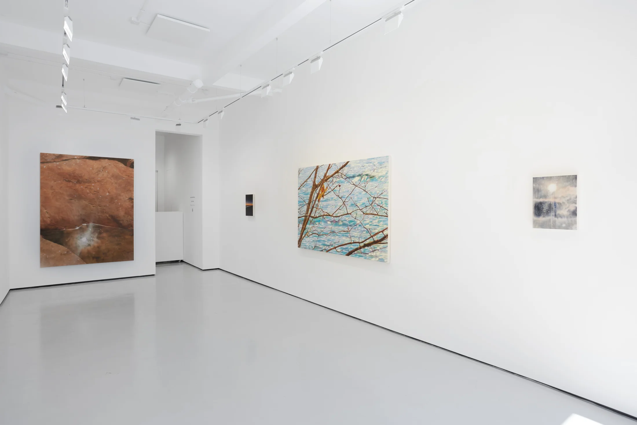 Installation shots of James Prapaithong's exhibition Light Rooms at Workplace | London