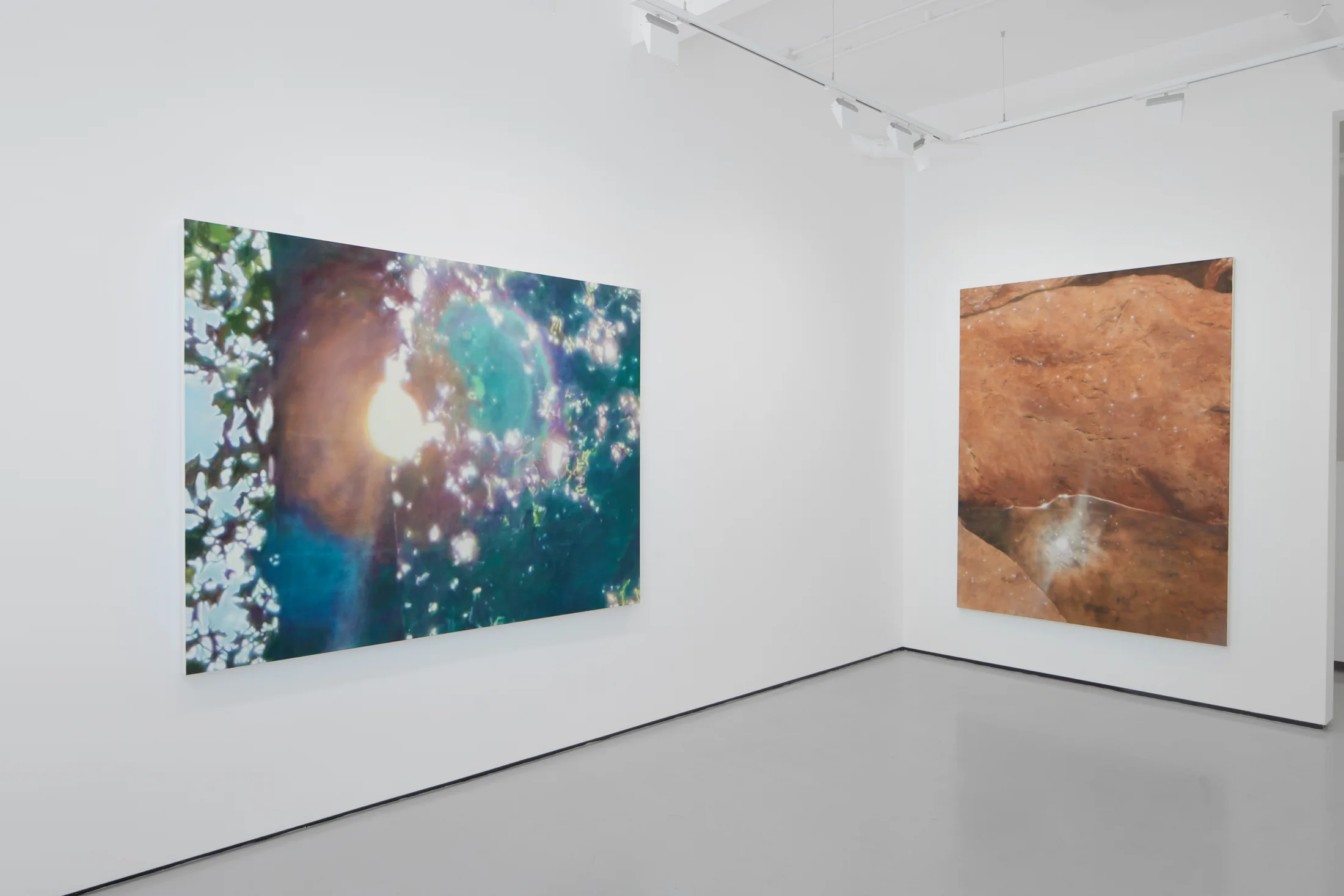 Installation shots of James Prapaithong's exhibition Light Rooms at Workplace | London