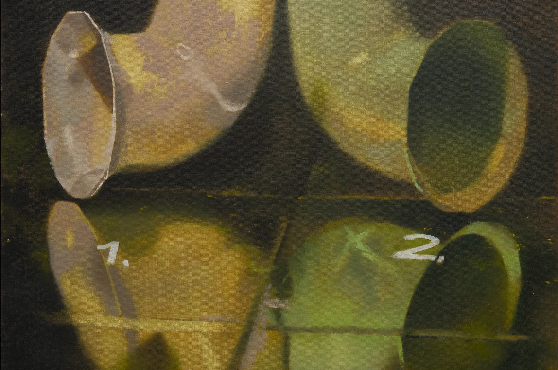 A detail of a painting by Robin Megannity
