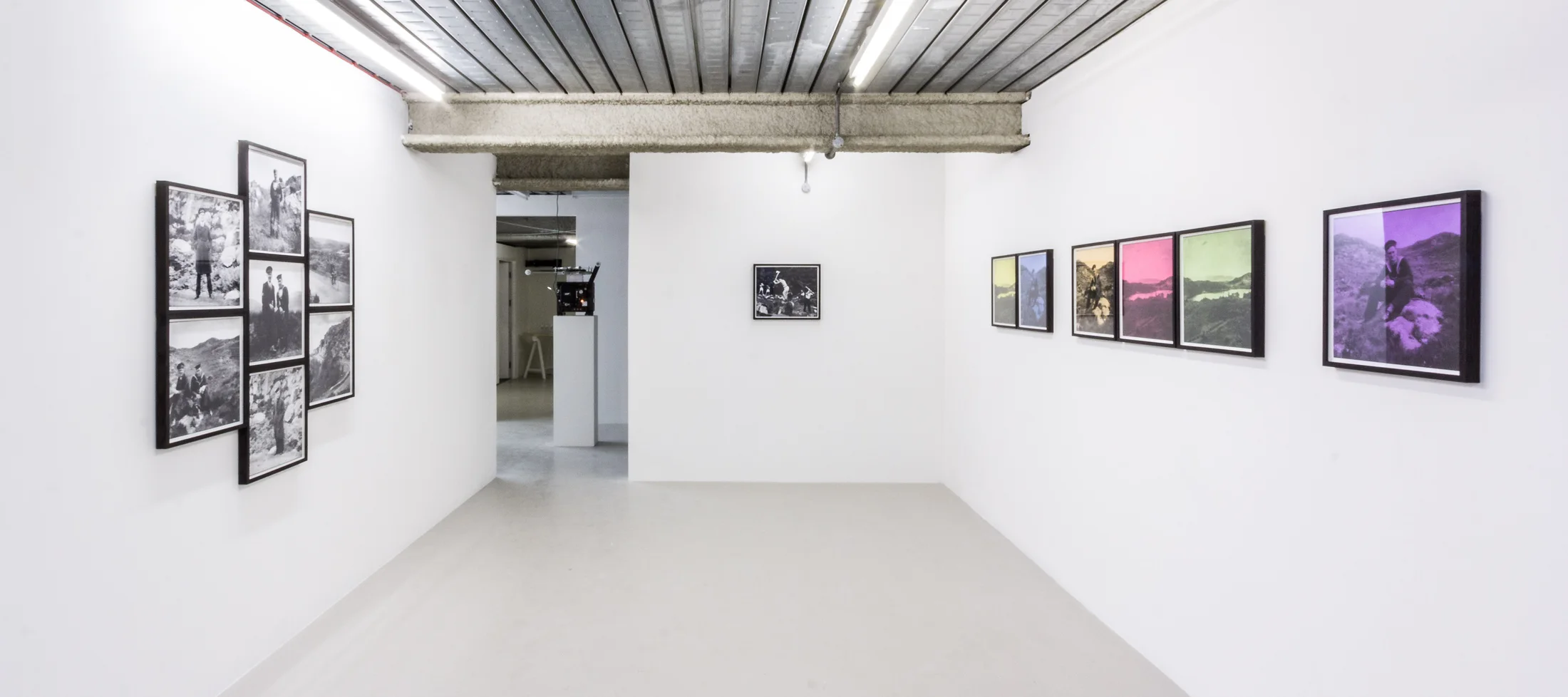 Installation photographs of Matt Stokes' exhibition "Dead Sea Deaf Sea" at Workplace in London in 2017