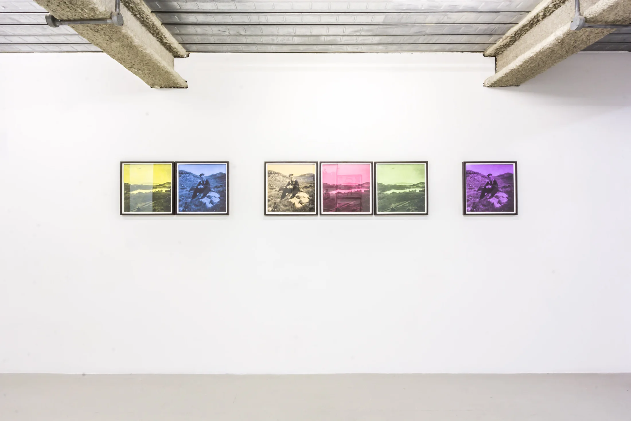 Installation photographs of Matt Stokes' exhibition "Dead Sea Deaf Sea" at Workplace in London in 2017