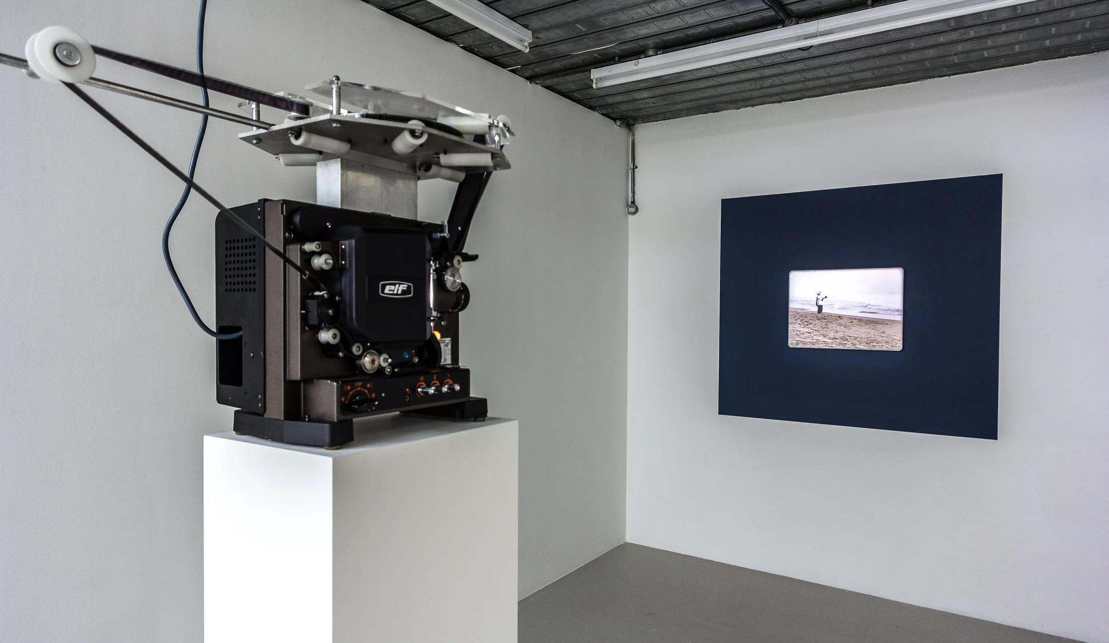 Installation photographs of Matt Stokes' exhibition "Dead Sea Deaf Sea" at Workplace in London in 2017