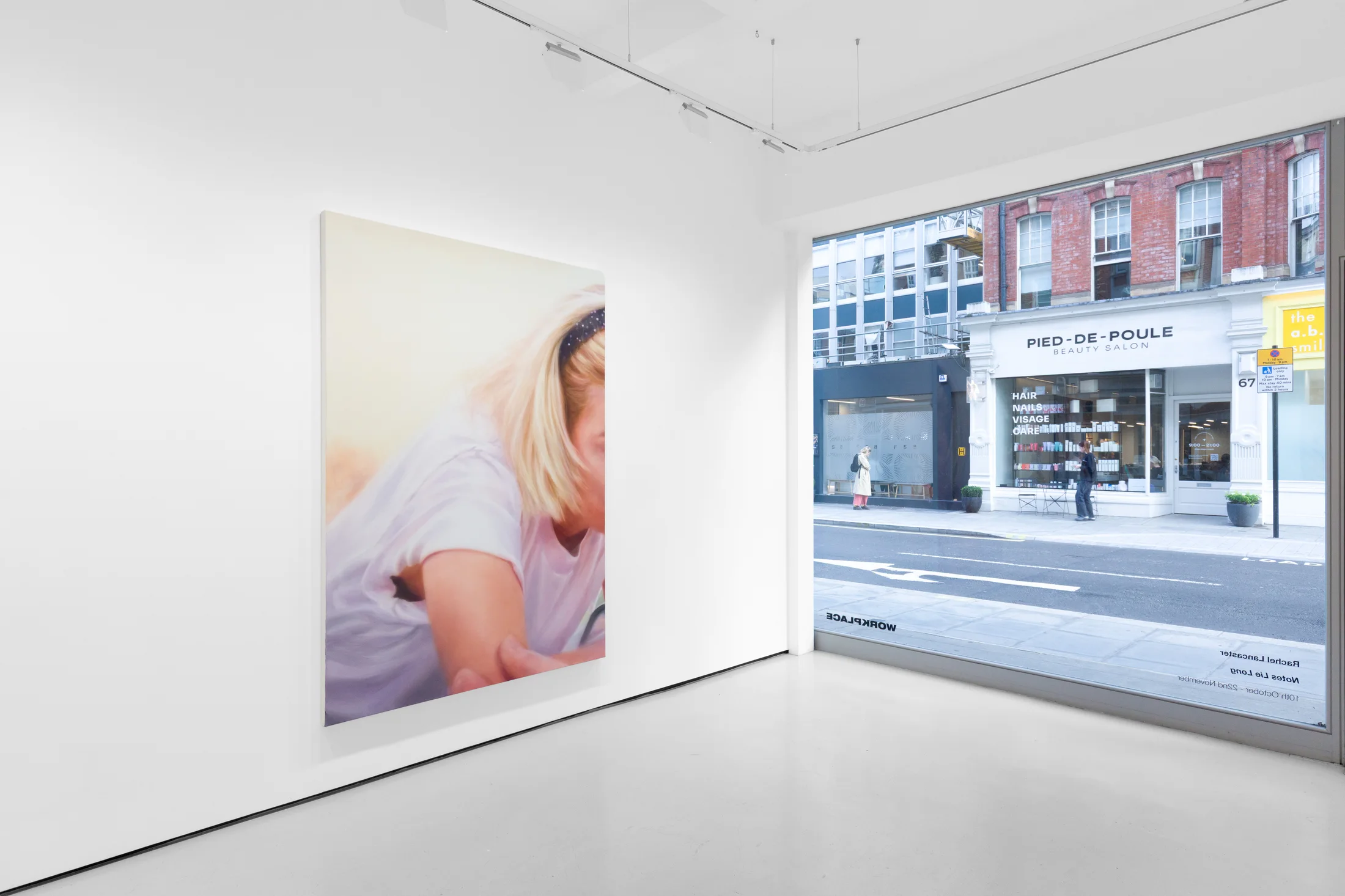 Installation views of Rachel Lancaster's exhibition 'Notes Lie Long' at Workplace in London