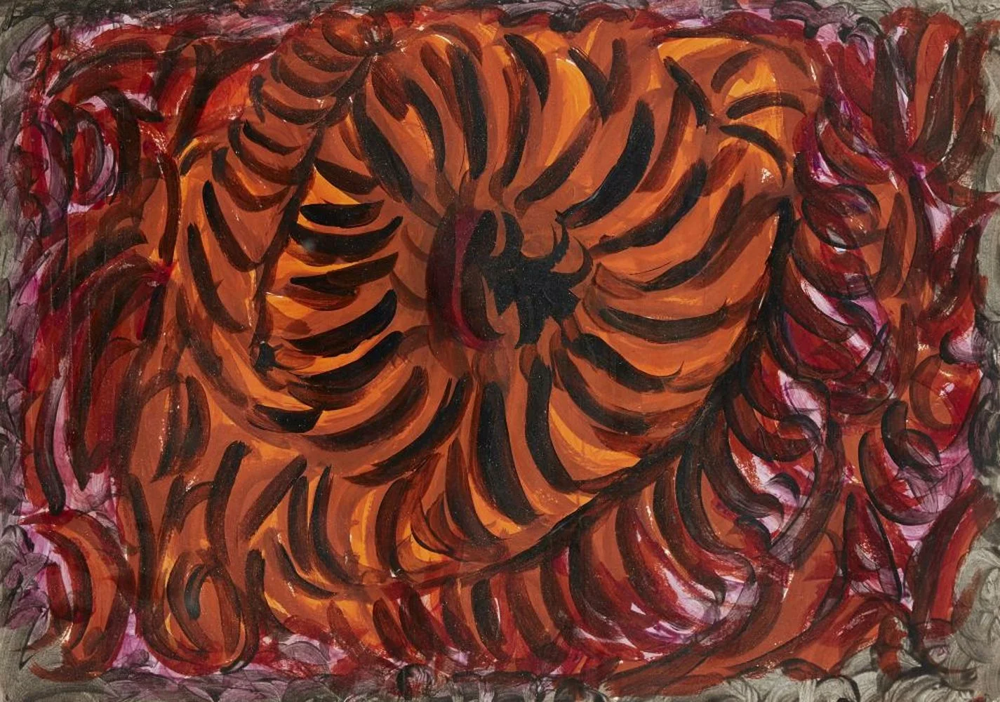 An abstract painting by Pearl Alcock