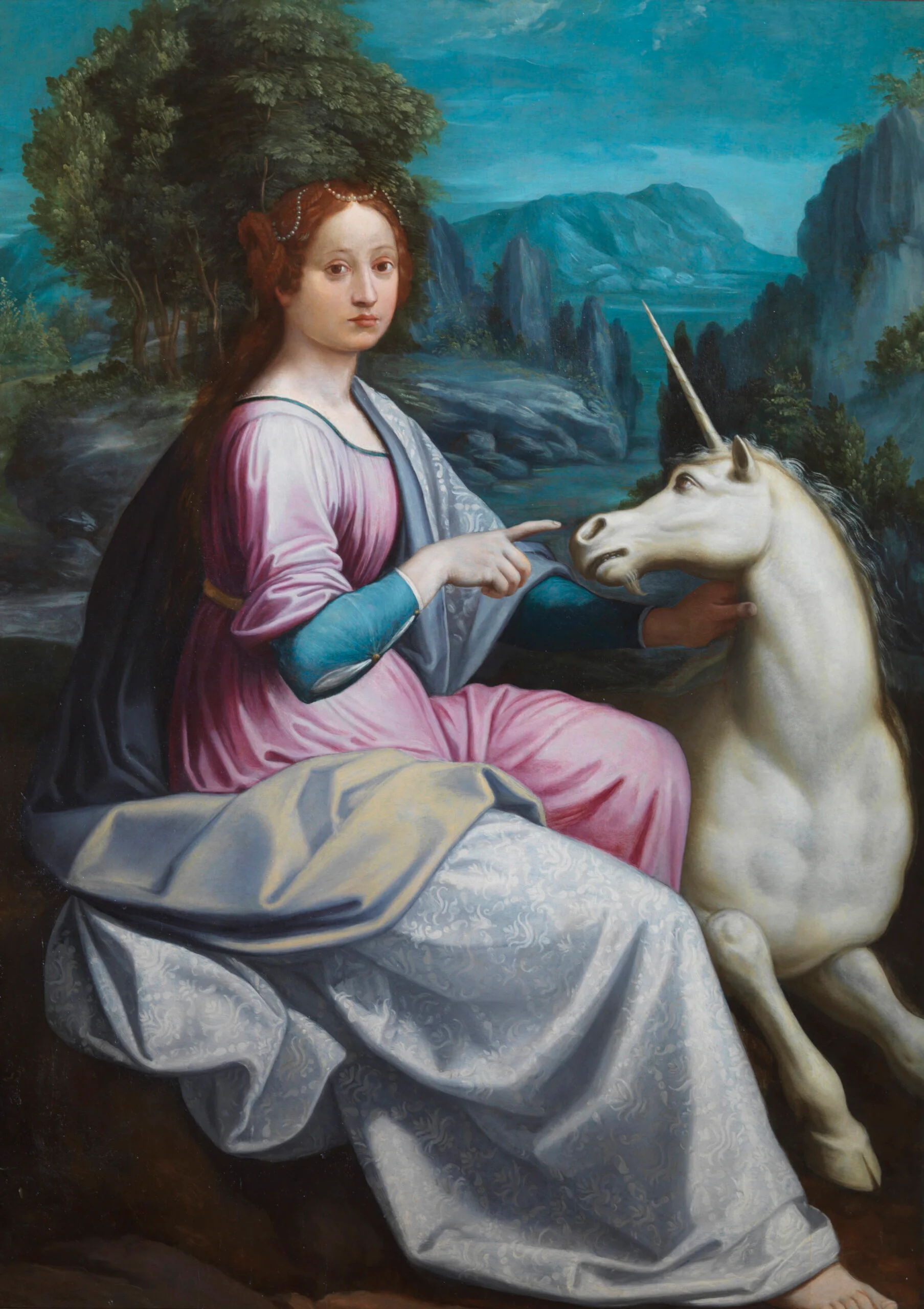 A painting of a young woman
