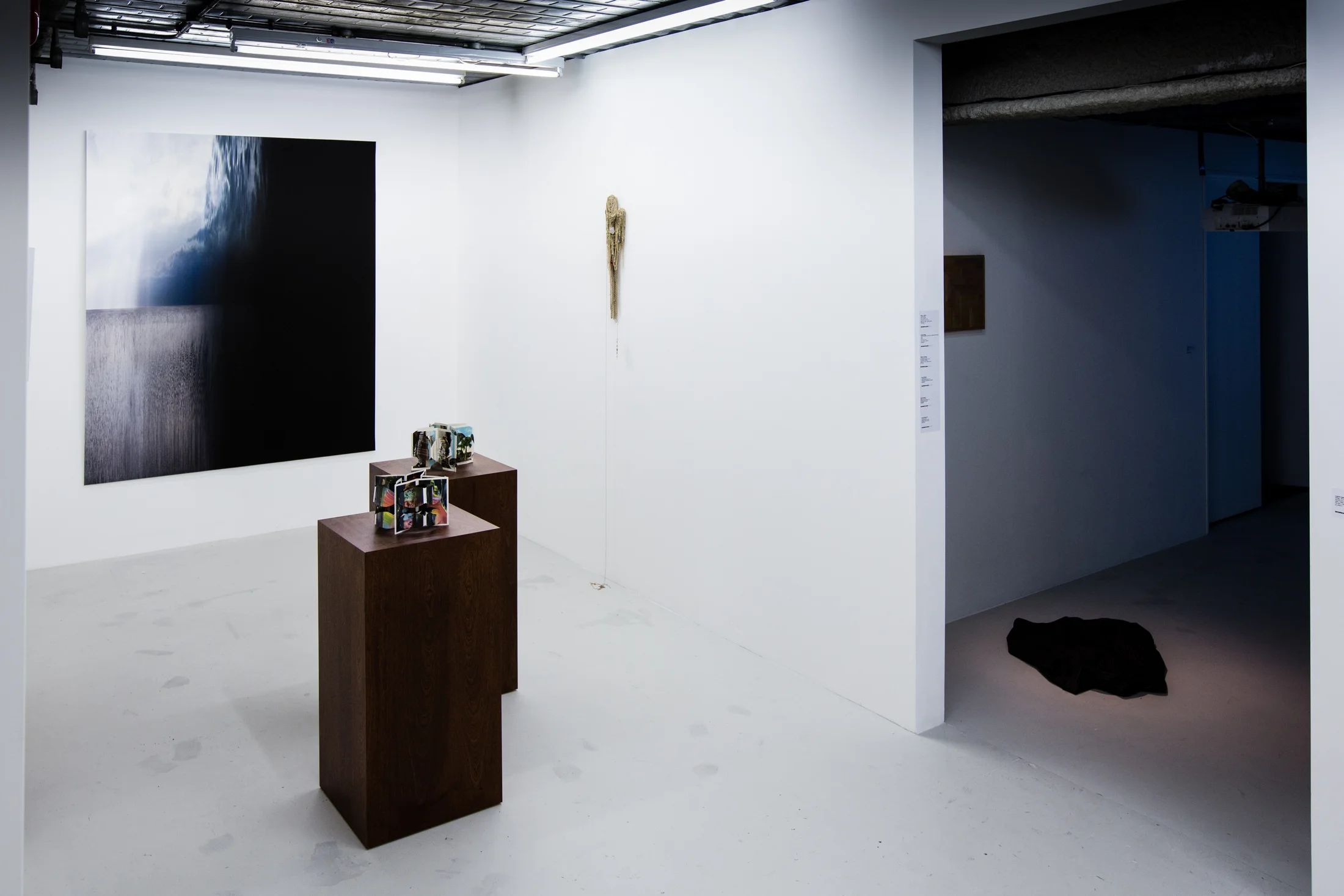 Installation shots of 'Satellite Satellite' a group exhibition at Workplace London 