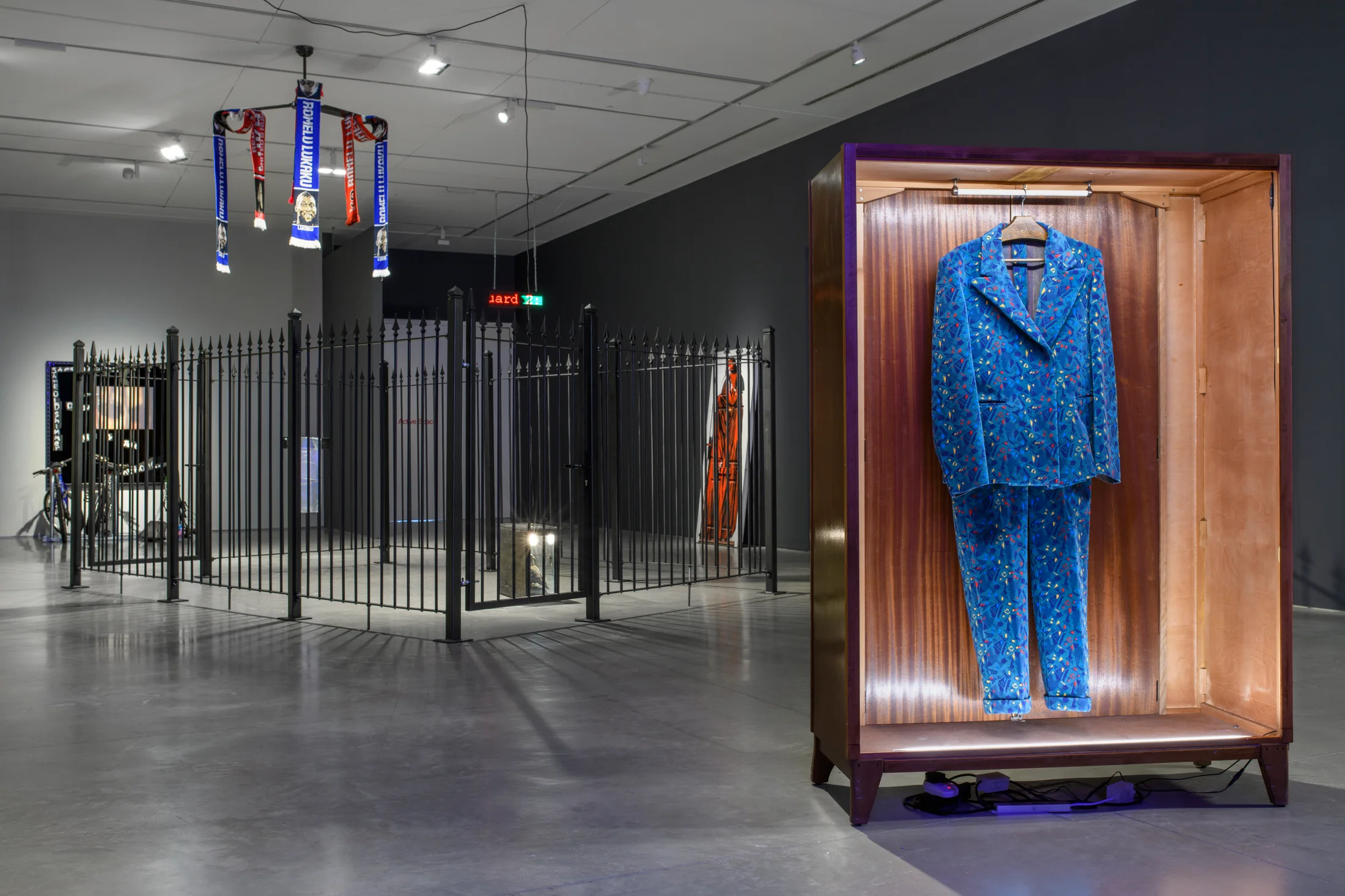 Installation view of Simeon Barlclay's exhibition Farewell Sweet Innocence at John Hansard Gallery Southampton 
