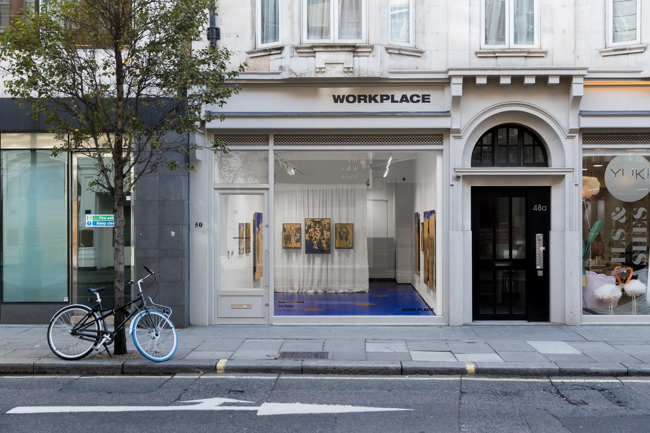 Installation photos of Rosa Johan Uddoh's exhibition 'Star Power' at Workplace | London 