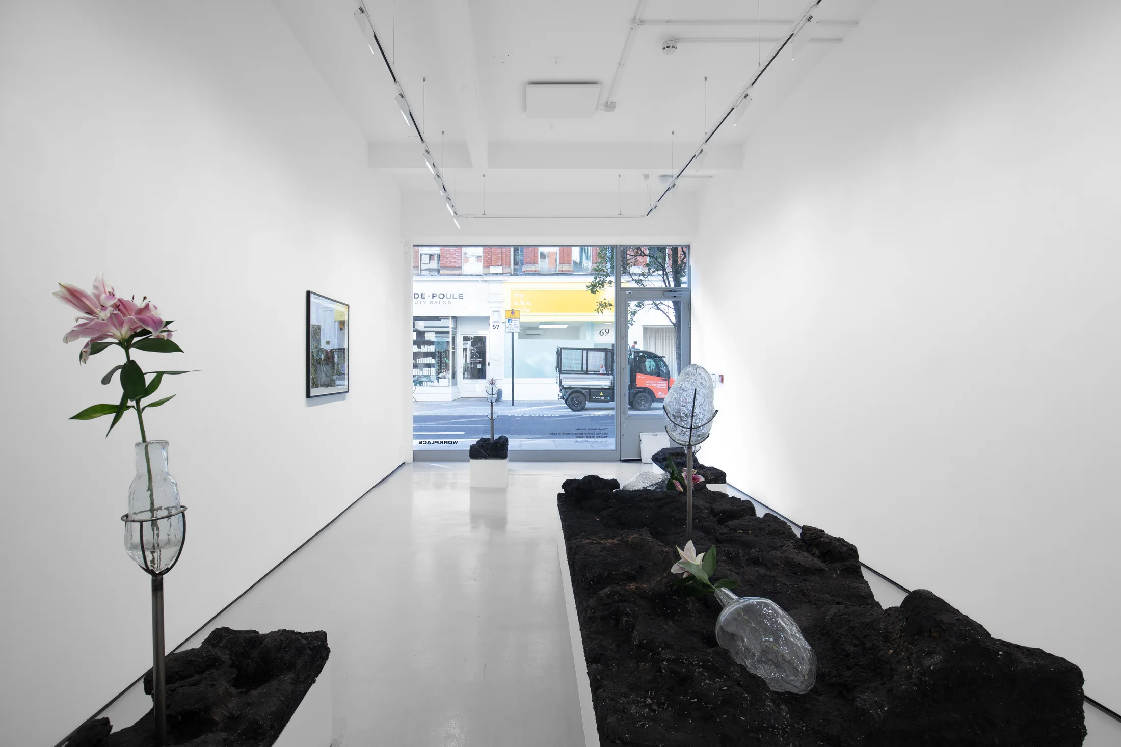 Installation view of Though floating on water at Workplace