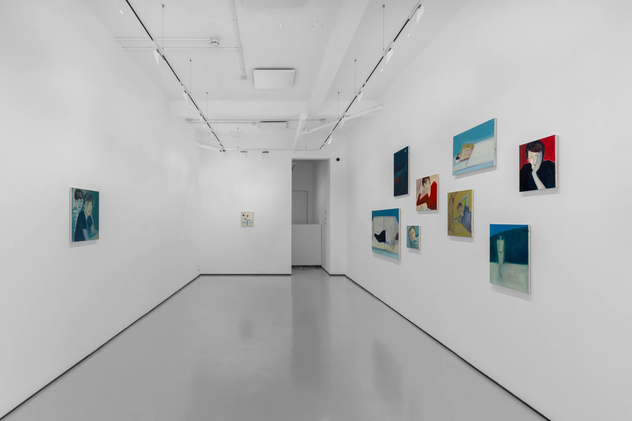 Installation views of Eve Ackroyd's exhibition 'Upon A Tide' at Workplace London