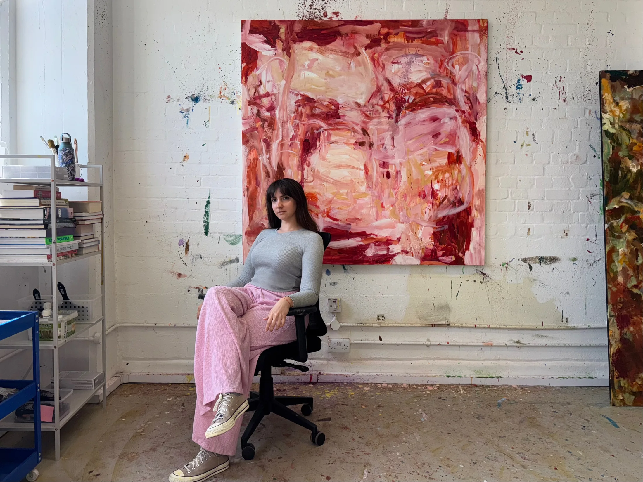 Artist portrait of Isabella Amram in her studio