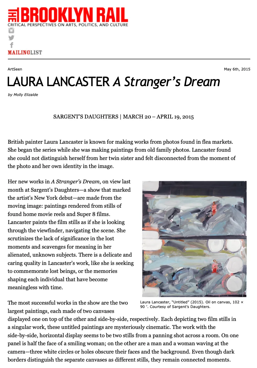Laura Lancaster A Stranger’s Dream Molly Elizalde