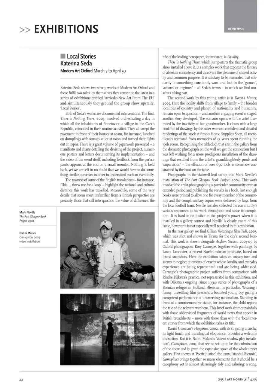 Art Monthly - Local Stories - Modern Art Oxford March 7 to April 30
