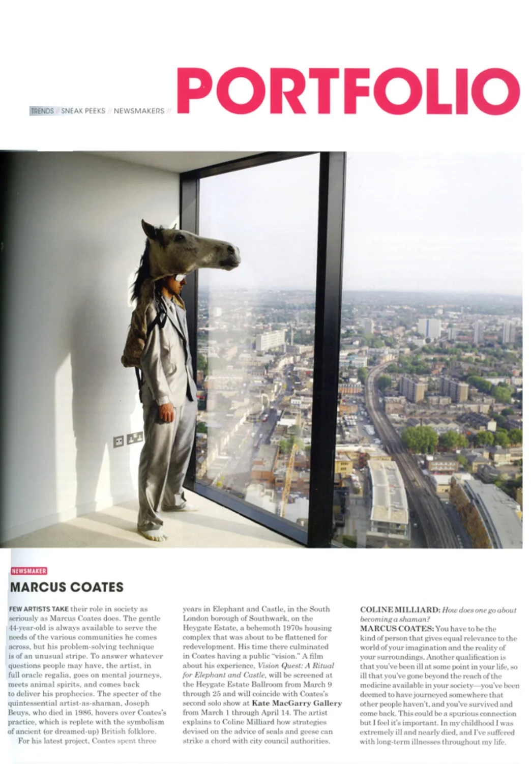 Marcus Coates PORTFOLIO 