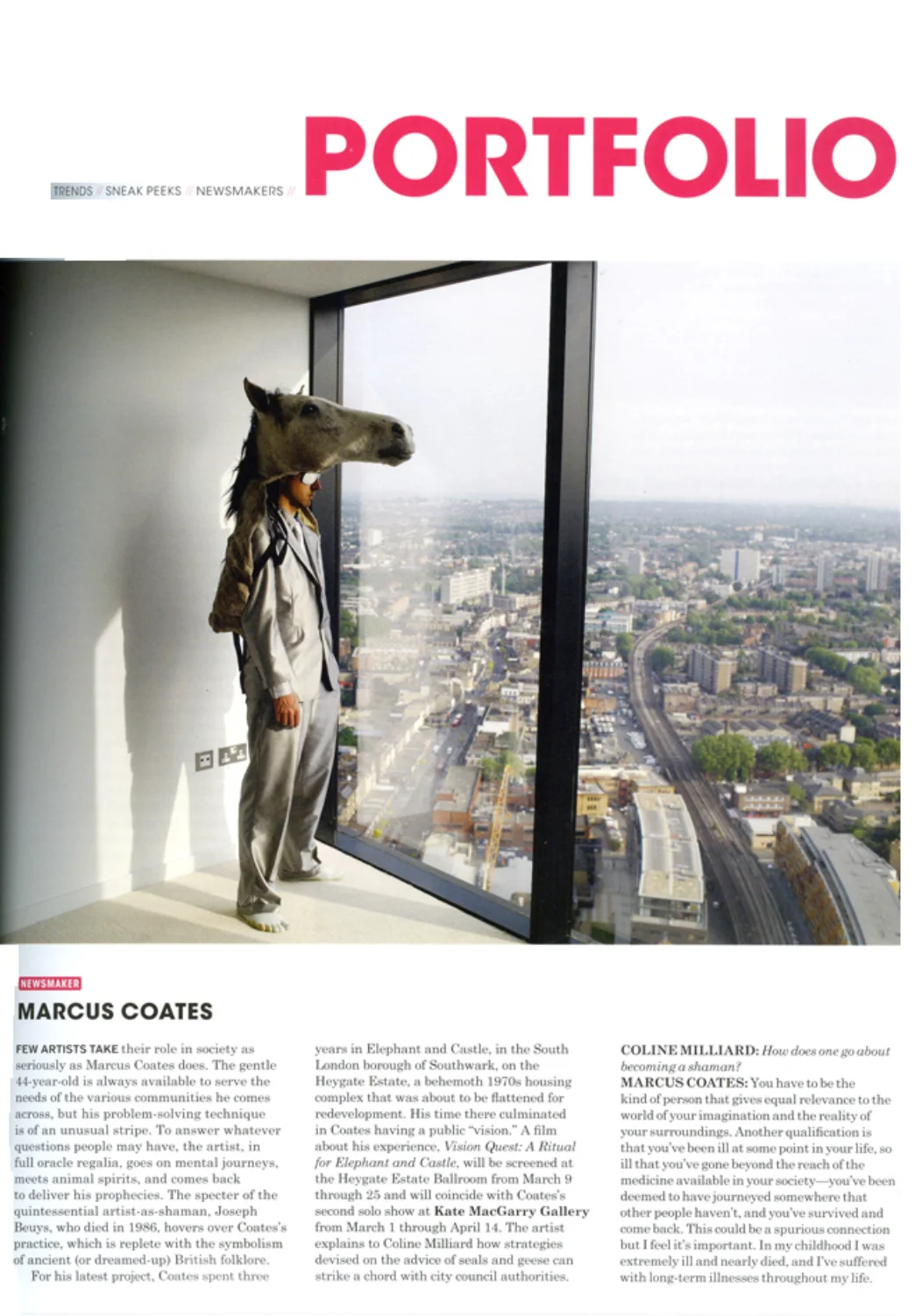 Marcus Coates PORTFOLIO 