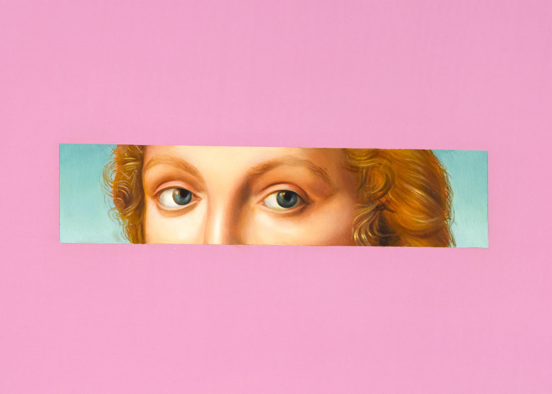 detail image of Meredith Sellers painting The Watchful Eye (After Raphael), 2025